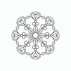 abstract floral mandala art design