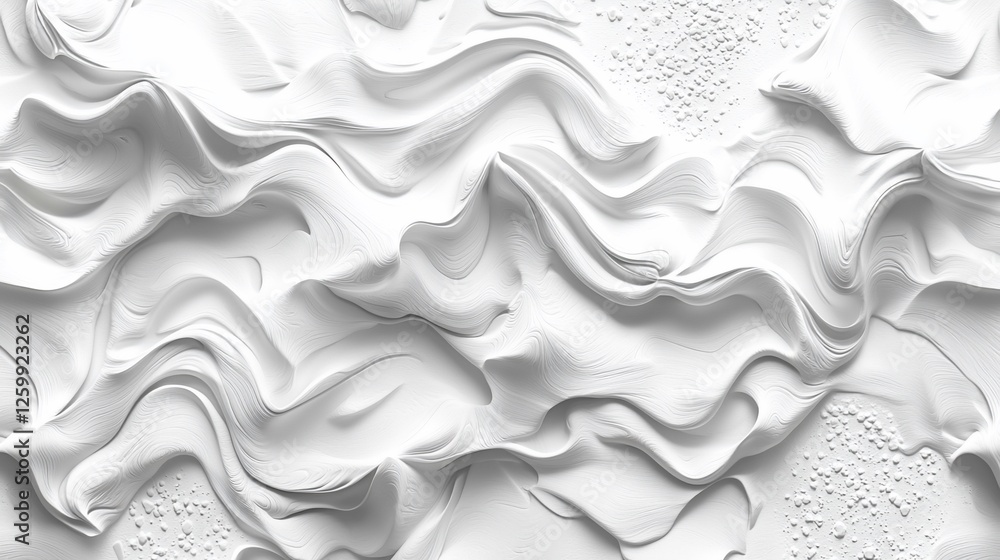 Poster Abstract white wave texture; swirling pattern background; design element
