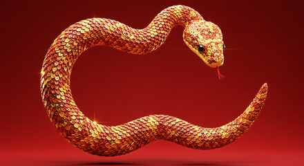 golden and red, year of the snake, Chinese new year 2025, car design