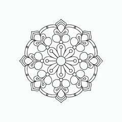 abstract floral mandala art design