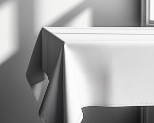 Stunning close-up of a tablecloth mockup for high-end branding and textile applications.