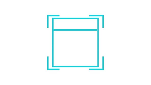 blue color scannar on white backgroun.
