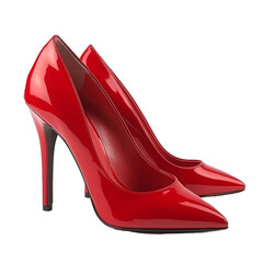 Red stiletto heel shoes.