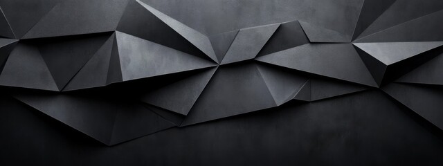 Elegant black background with geometric elements for design, featuring white space in the center for text. Ideal for modern banners and abstract wallpapers.