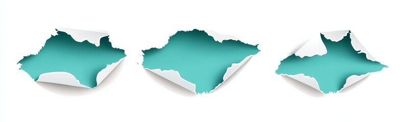 Ripped Paper Holes Teal Background (1)