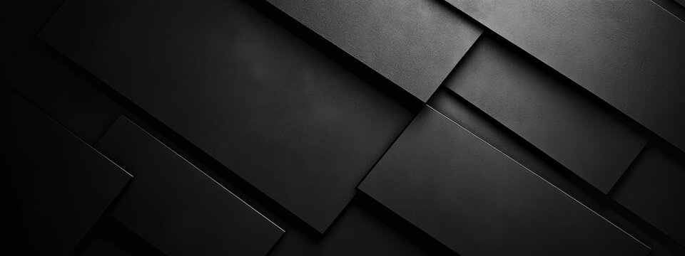Elegant black background with linear elements for design, featuring white space in the center for text. Ideal for sleek banners and abstract wallpapers.