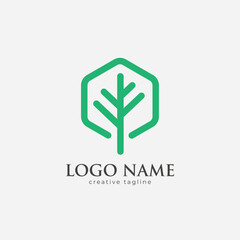 Leaf Box Logo design vector template
