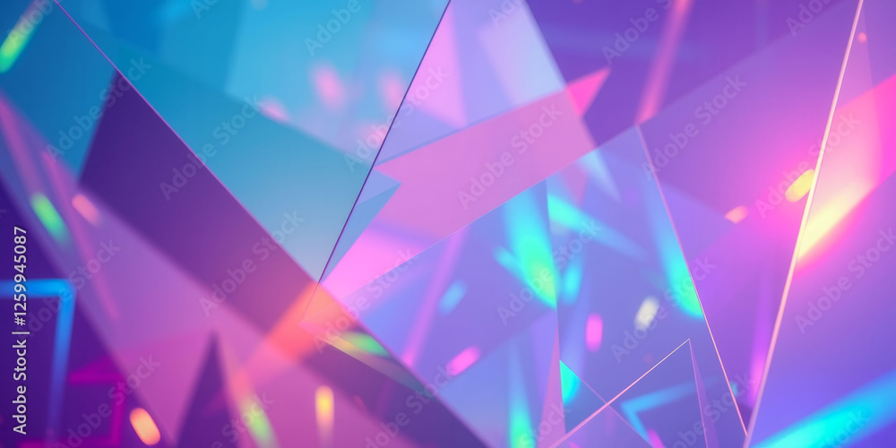 Poster a colorful, abstract image with a lot of lines and shapes. the colors are bright and vibrant, creati