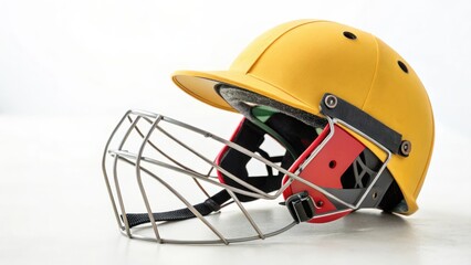 Yellow Cricket Helmet with Face Guard