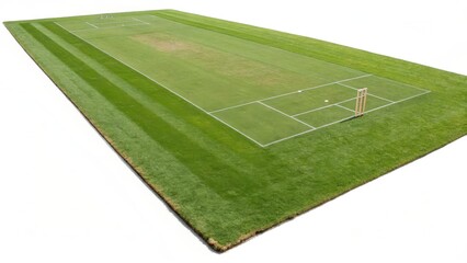 Aerial View of Cricket Pitch