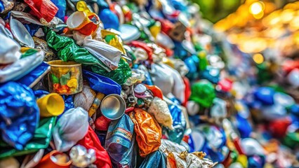 Macro Photography: Recycled Waste Sorting Center Details