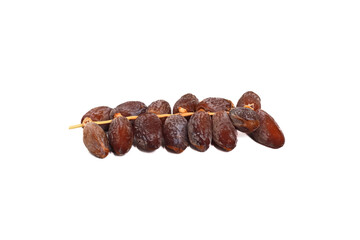 A Bunch of Fresh Dates on a White Background Ready to be Served