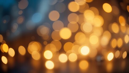 Obraz premium Abstract Bokeh Background with Warm Golden and Cool Blue Lights