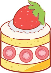 Cake strawberry