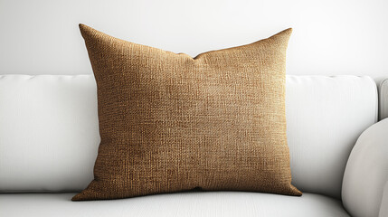 Isolated shot of a sofa cushion showcasing design space and texture.