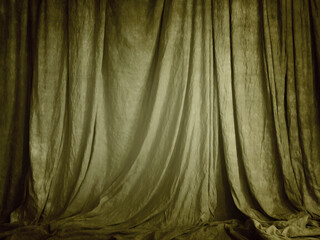 curtain like background in green, wedding backdrop, maternity backdrop, photography background, 3d illustration, 300dpi