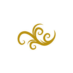 gold flourish swirl 