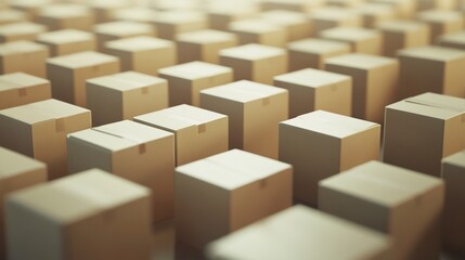 Fototapeta premium Packaging box carton 3D rendering