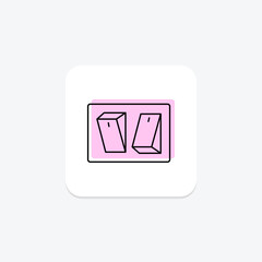 Switch color shadow thinline icon, vector, pixel perfect, illustrator file