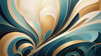 Create an abstract background with smooth, flowing lines that resemble streams of water or air currents, conveying a sense of lightness and endless movement.