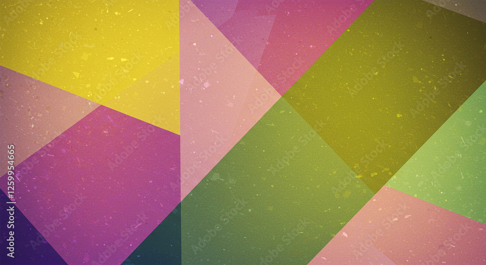 Poster abstract modern background in yellow green pink and purple colors and contemporary triangle square a