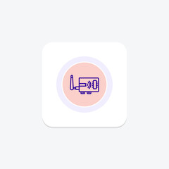 Wi-Fi Card color circle icon, vector, pixel perfect, illustrator file