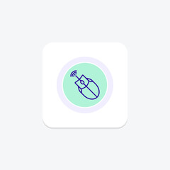 Mouse color circle icon, vector, pixel perfect, illustrator file