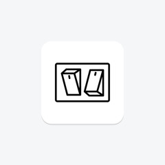 Switch line icon, vector, pixel perfect, illustrator file