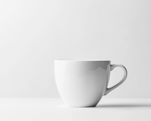 Obraz premium Isolated white coffee cup for professional branding images.