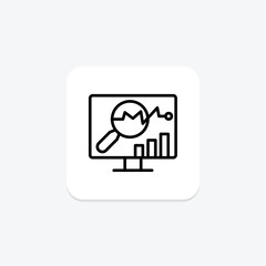 System Monitoring line icon, vector, pixel perfect, illustrator file