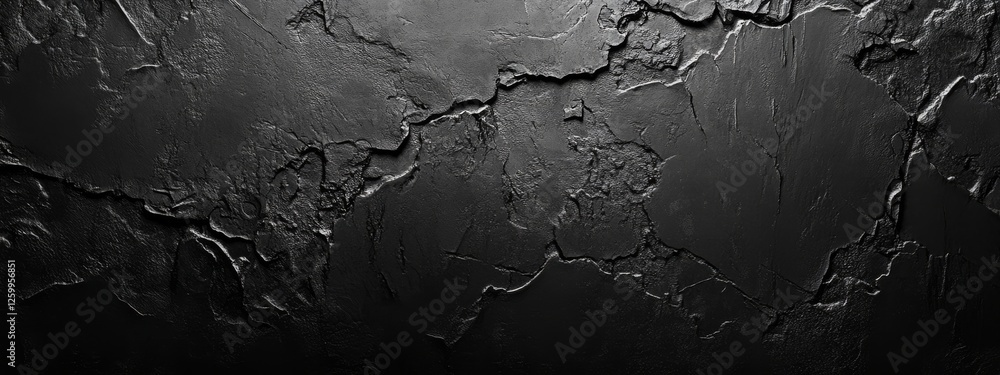Poster intriguing black background with subtle textures, ideal for design and banner templates. featuring a
