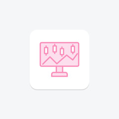Trading Data duotone line icon, vector, pixel perfect, illustrator file