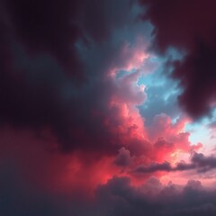 Obraz premium red sky with clouds