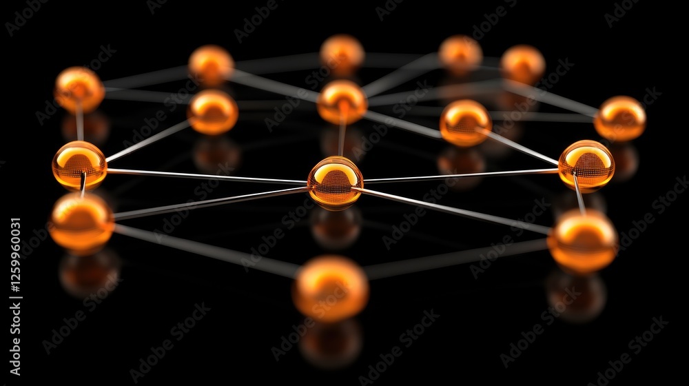 Poster a business networking concept with abstract connections linking global industries.