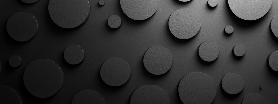 Minimalist black background with abstract shapes, ideal for design and banner templates. Featuring a clean and simple dark theme with fluid composition.