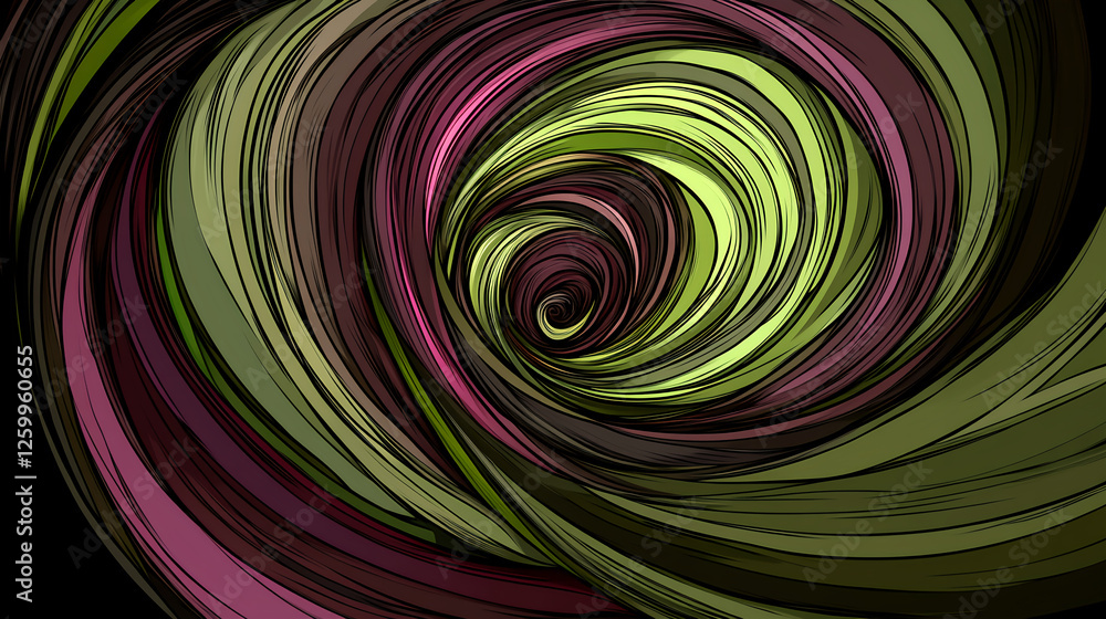 Poster dynamic swirling color patterns abstract art studio digital artwork vibrant colorful environment clo