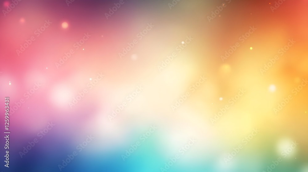 Poster soft gradient of multiple colors creates a blurred background