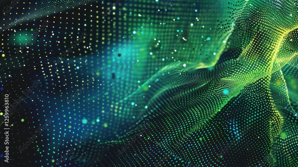 Poster abstract digital pattern with vibrant colors and depth