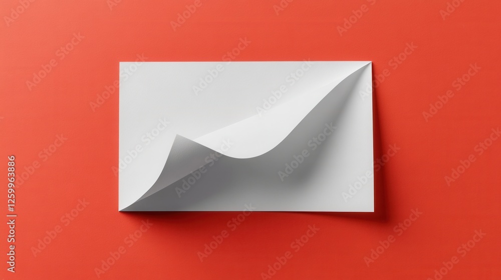 Poster textured paper mock-up of a folded leaflet showcasing intricate details and design elements in a vis