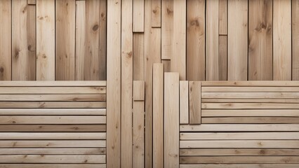 1. Brown Wooden Fence Empty on Transparent Background