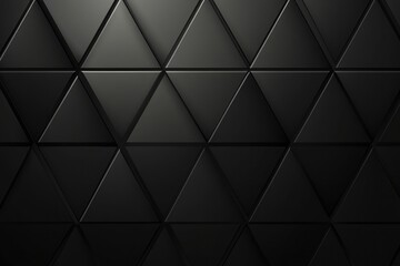 Fototapeta premium Abstract dark gray triangle pattern background.