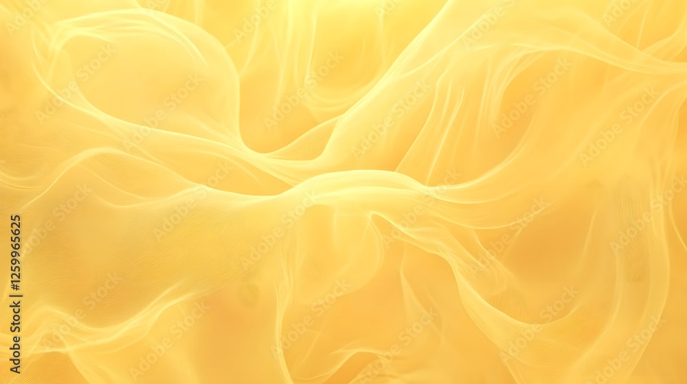 Poster abstract shot of flowing golden fabric creating ethereal waves