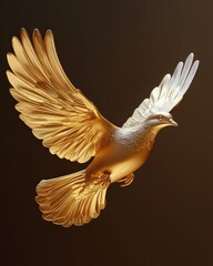 Gold Dove. Stunning Gold Jewellery with Bird Wings and Feathers