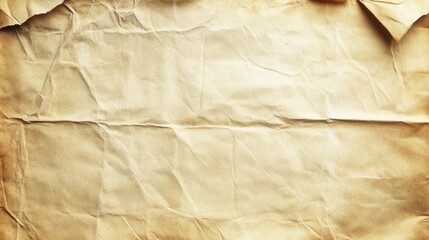 Blank parchment texture featuring subtle folding and a vintage look, offering ample white space for easy integration in historical and artistic designs