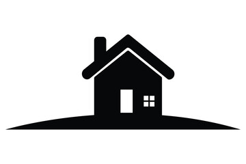 House sign. Home icon, vector, house icon, Web home icon, House symbol black sellout. Vector illustration. 