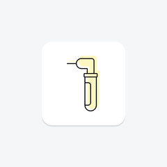 Dental Drill color shadow thinline icon, vector, pixel perfect, illustrator file