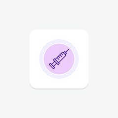 Syringe color circle icon, vector, pixel perfect, illustrator file