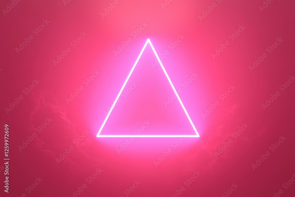 Aufkleber luminous pink triangle in a hazy ambient environment