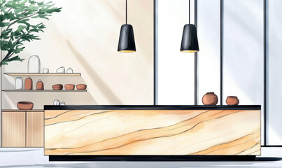 Explore a Modern Interior Design Featuring Minimalist Elements, Elegant Lighting, and Natural Textures for a Refreshing Ambiance in Contemporary Architecture