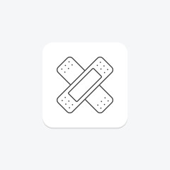 Bandage thinline icon, vector, pixel perfect, illustrator file